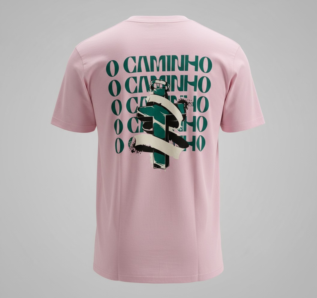 CAMISETA "O CAMINHO" ROSA